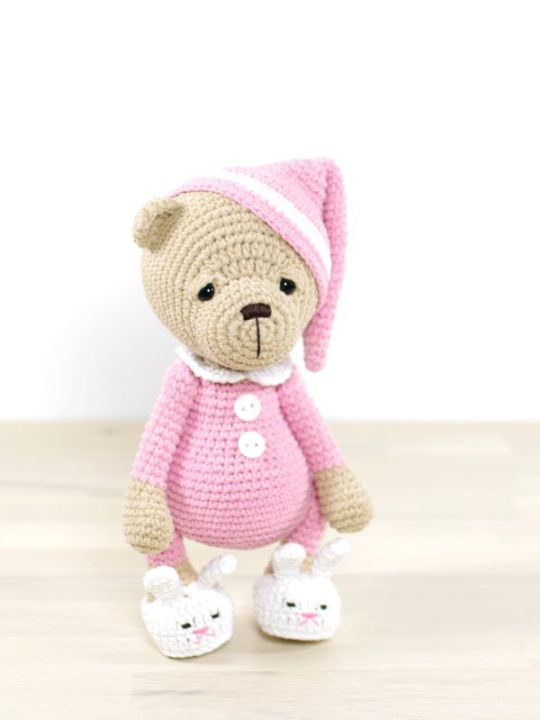 Crochet Bear Pattern - Sleepy Teddy Bear in Pajamas
