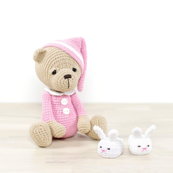 Crochet Bear Pattern - Sleepy Teddy Bear in Pajamas