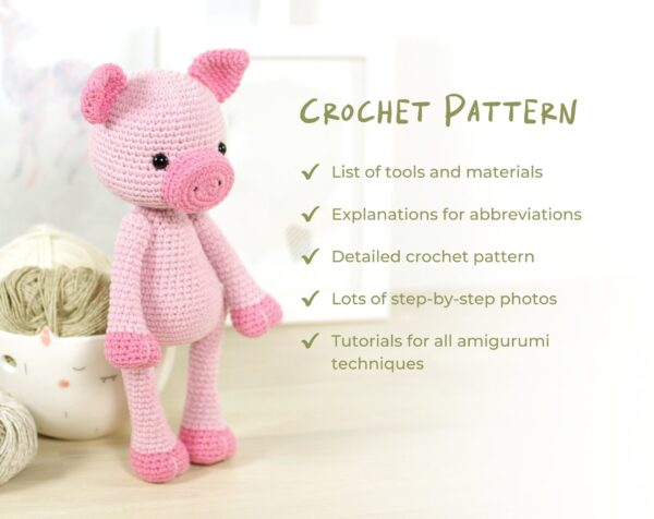 Crochet Pattern - Amigurumi Pig