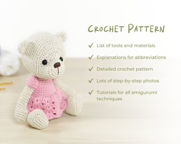 Crochet Pattern - Classic Teddy Bear