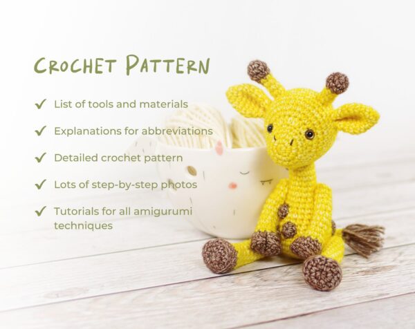 Crochet Pattern - Small Amigurumil Giraffe