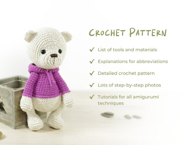 Crochet Pattern - Teddy Bear