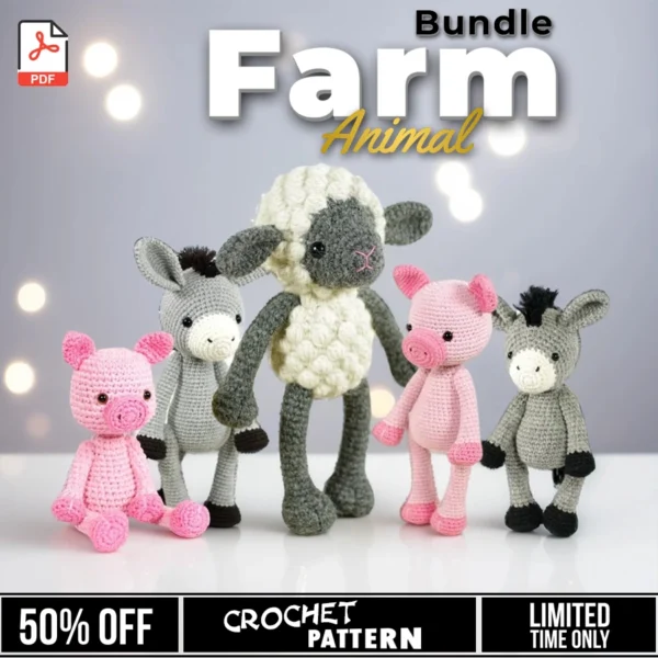 6 in 1 Farm Animals Bundle